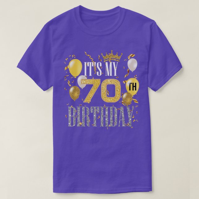 Camiseta Its My 70th Birthday Cool 70 Years Old Birthday Pa (Diseño del anverso)
