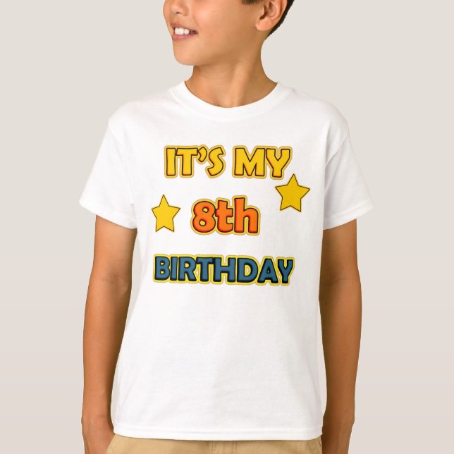Camiseta It's my 8th Birthday (Anverso)