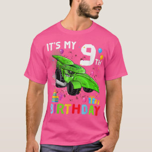 Camiseta It's My 9th Birthday 9 Years Old Monster Trucks Di