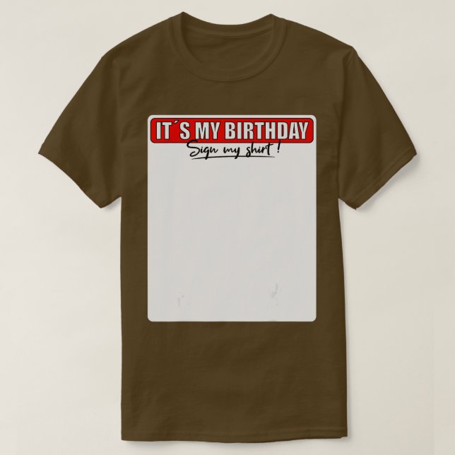 CAMISETA ITS MY BIRTHDAY (Diseño del anverso)