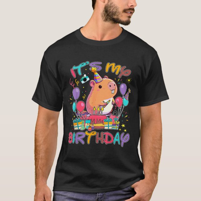 Camiseta Its My Birthday Capybara Lovers Birthday Party Boy (Anverso)
