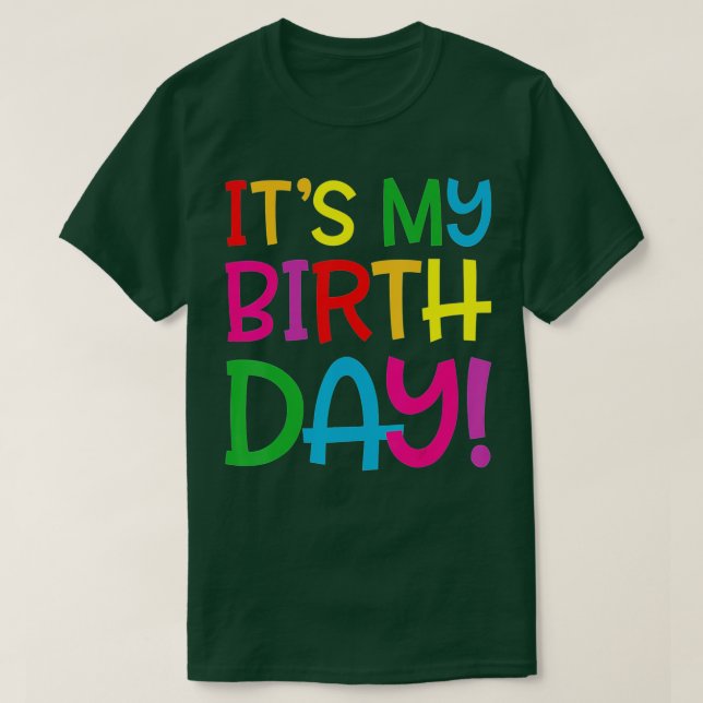 Camiseta Its My Birthday  for Women, ns, Girls Birthday Gif (Diseño del anverso)
