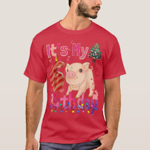 Camiseta Its My Birthday Girl Pig 6 Years Old Girls Pig 336