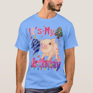 Camiseta its my birthday Girl Pig 9 Years Old Girls Pig Pre