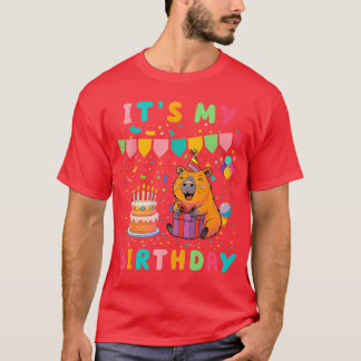 Camiseta Its My Birthday Girls Capybara Lovers Birthday Par