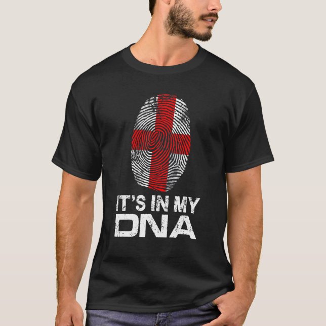 Camiseta IT'S MY DNA IN flag national pride fingerprint Eng (Anverso)