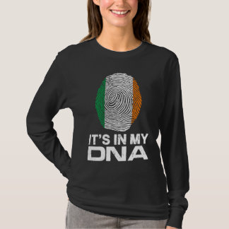 Camiseta IT'S MY DNA IN Flag National Pride Fingerprint Ire