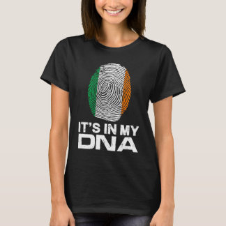 Camiseta IT'S MY DNA IN Flag National Pride Fingerprint Ire