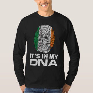 Camiseta IT'S MY DNA IN Flag National Pride Fingerprint Ire