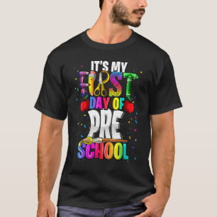 Camiseta It's My First Day Of Preschool Back To School Girl
