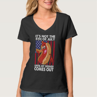 Camiseta It's Not 4th of July Until My Wiener Comes Out Fun