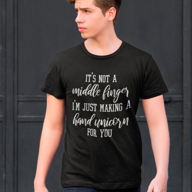 Camiseta It's Not A Middle Finger Funny Hand Unicorn (Subido por el creador)