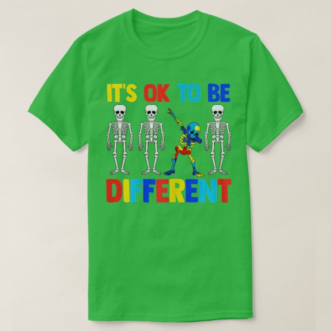 Camiseta Its Ok To Be Different  Autism Awareness  (Diseño del anverso)