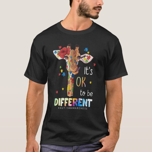 Camiseta Its Ok To Be Different Autism Awareness Acceptance (Anverso)