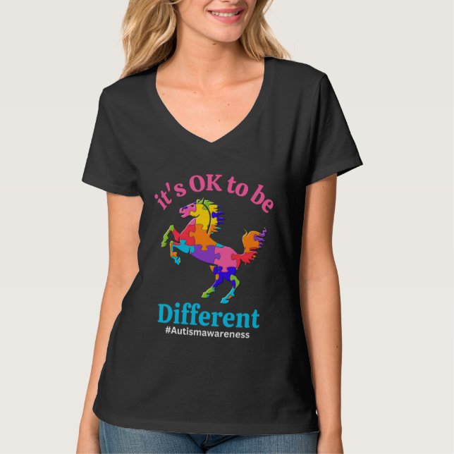 Camiseta Its Ok To Be Different Autism Awareness Acceptance (Anverso)