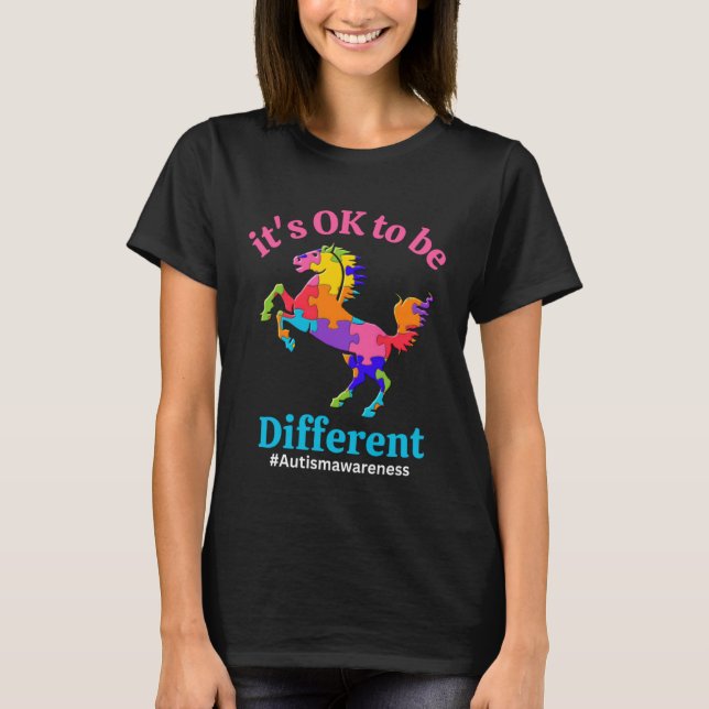 Camiseta Its Ok To Be Different Autism Awareness Acceptance (Anverso)