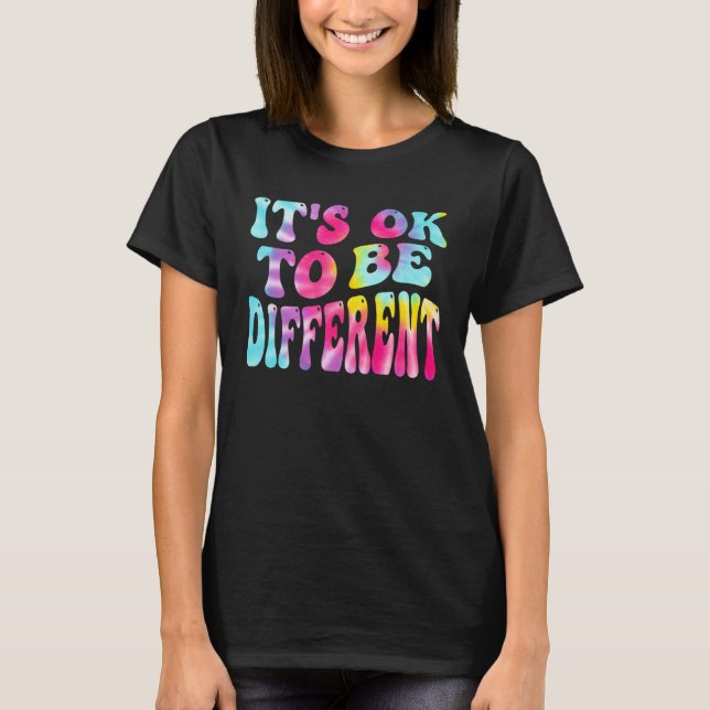 Camiseta Its Ok To Be Different Autism Awareness Women Girl (Anverso)