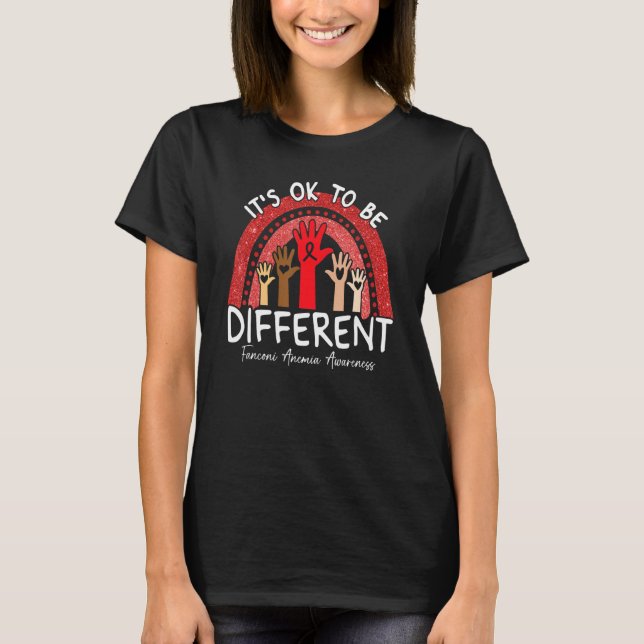 Camiseta It's Ok To Be Different Fanconi Anemia Awareness R (Anverso)