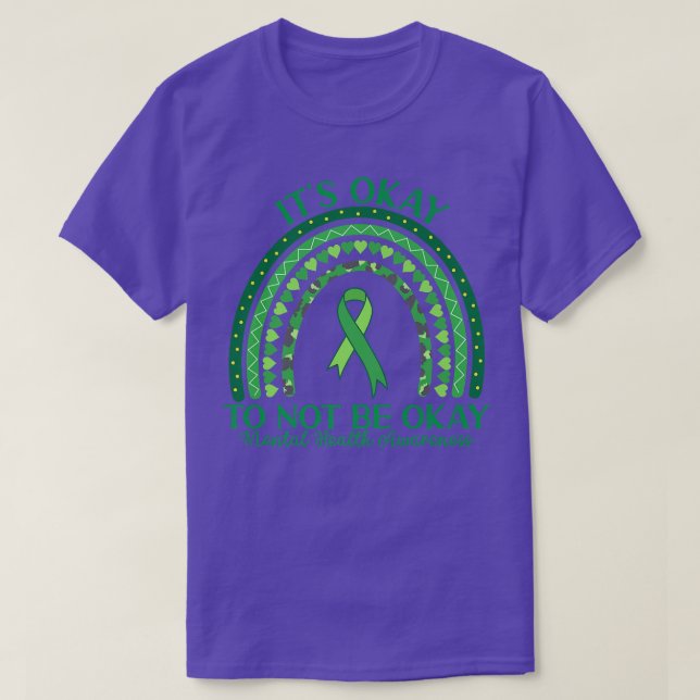 Camiseta Its Okay Not To Be Okay Mental Health Awareness Ra (Diseño del anverso)