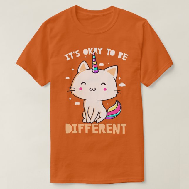 Camiseta Its Okay To Be Different Cute Unicorn Gift  (Diseño del anverso)
