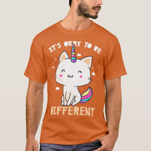 Camiseta Its Okay To Be Different Cute Unicorn Gift 