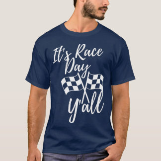 Camiseta It's Race Day Y'all Checkered Flag Racing Track De