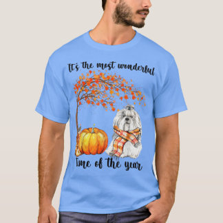 Camiseta Its The Most Wonderful Autumn Time Shih tzu Scarf 