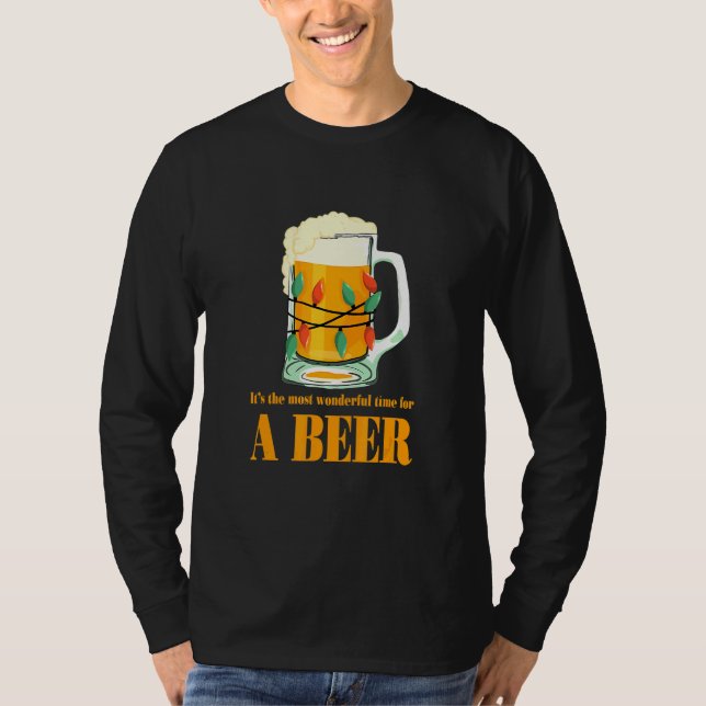 Camiseta It's The Most Wonderful Time For A Beer Christmas  (Anverso)