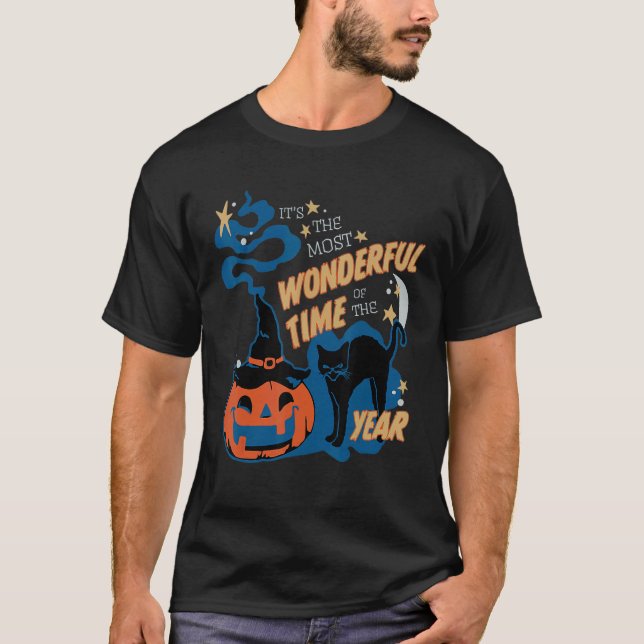 Camiseta It's the Most Wonderful Time of the Year black cat (Anverso)