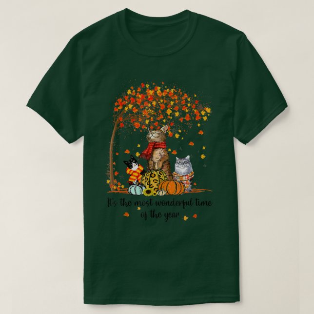 Camiseta Its The Most Wonderful Time Of The Year Family Cat (Diseño del anverso)