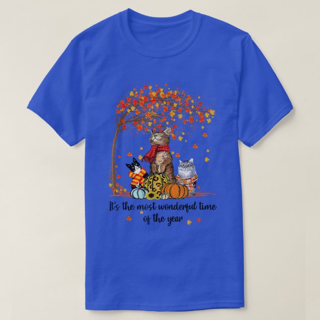 Camiseta Its The Most Wonderful Time Of The Year Family Cat (Diseño del anverso)