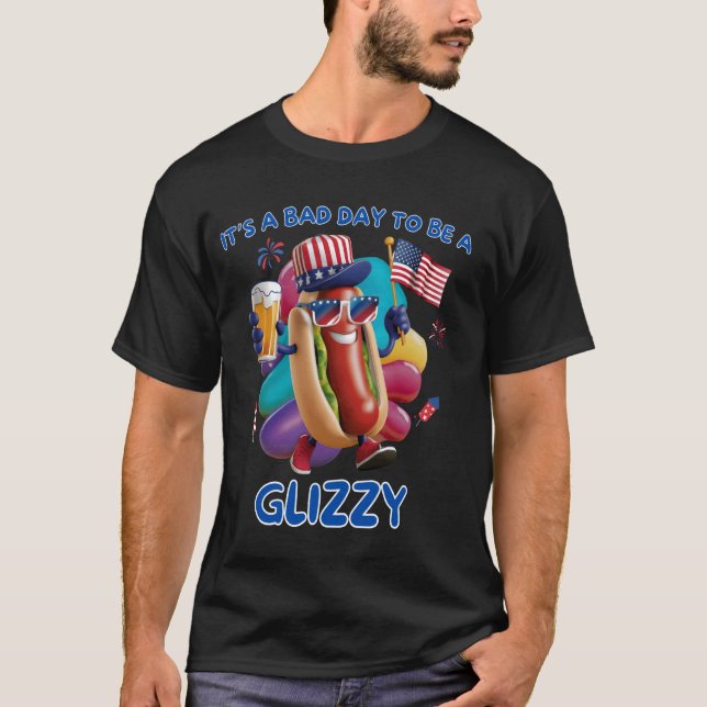 Camiseta Itu2019 es un mal día para ser glizzy - 4 de julio (Anverso)