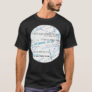 Camiseta Itx27 todo griego para mí PATRÓN azul sobre blanco