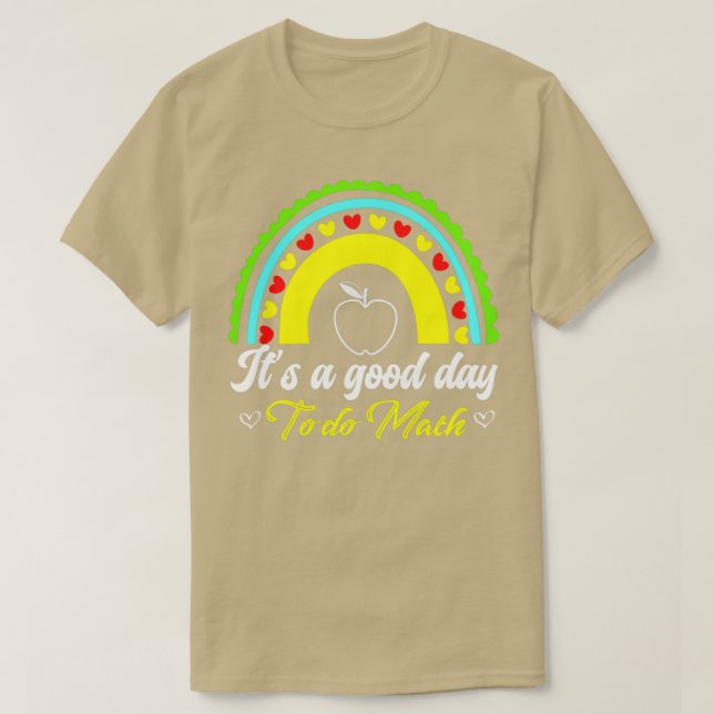 Camiseta Itx27s a Good Day to Do Math Apple Rainbow Party (Diseño del anverso)