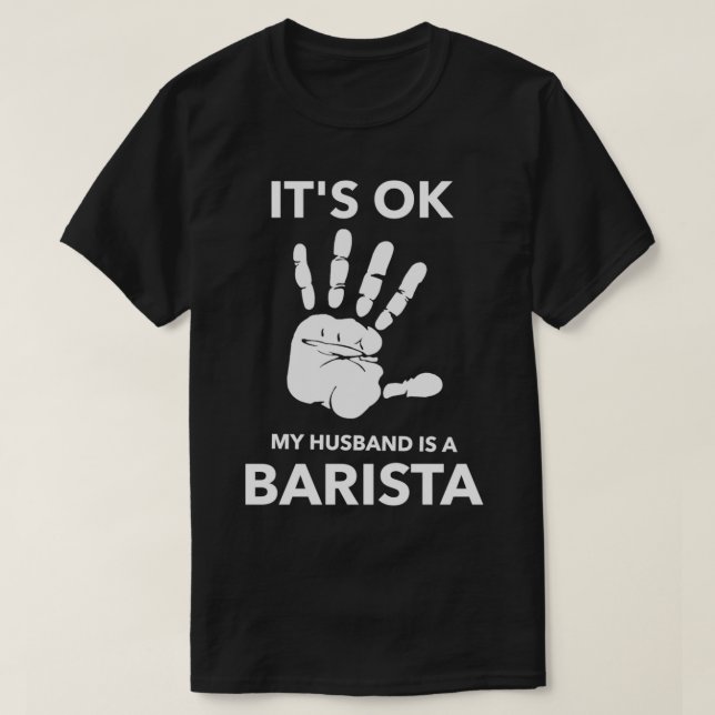 Camiseta ITx27S OK MI ESPOSO ES BARISTA (Diseño del anverso)