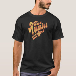 Camiseta Iu2019m A Aquarius Chica Rótulo Retro De Aquar