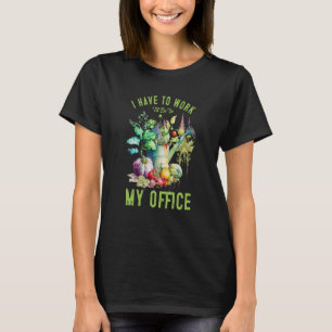 Camiseta Iu2019ve a trabajar Estaré en mi oficina acuarela
