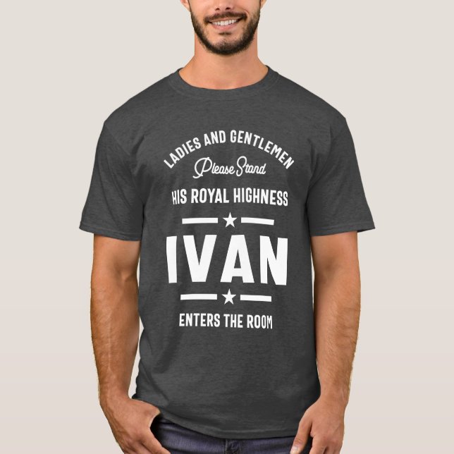 Camiseta Ivan Personalized Name Birthday Gift (Anverso)