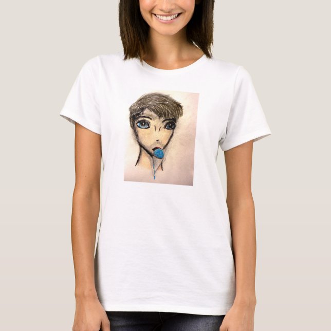 Camiseta Iván y la nevada de frambuesa azul dos (Anverso)
