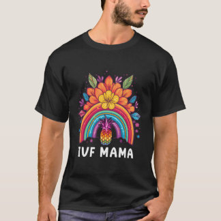 Camiseta Ivf Mama Eapple Rainbow Ivf Mom Fertility Surrogat