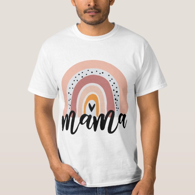 Camiseta IVF Twins Mama Boho Rainbow Cute Pregnancy Twins  (Anverso)