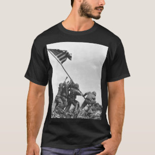 Camiseta Iwo Jima izando la bandera estadounidense
