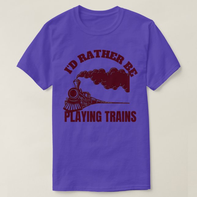 Camiseta Ix27d Prefiere Estar Jugando Trenes De Vapor Engi  (Diseño del anverso)