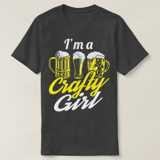 Camiseta Ix27m A Crafty Chica Craft Beer Home Brewing T (Diseño del anverso)