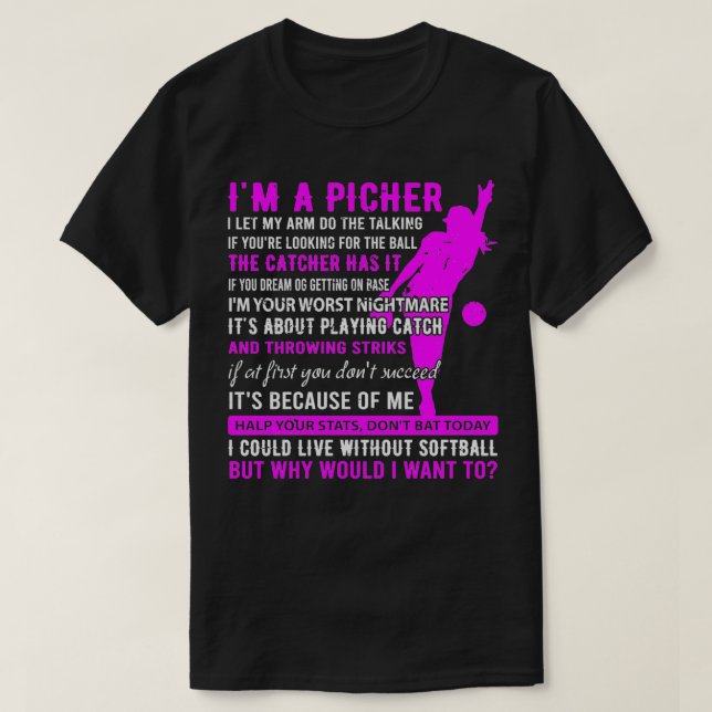 Camiseta Ix27m A Softball Pitcher Fastpitch Batter Pitcher (Diseño del anverso)