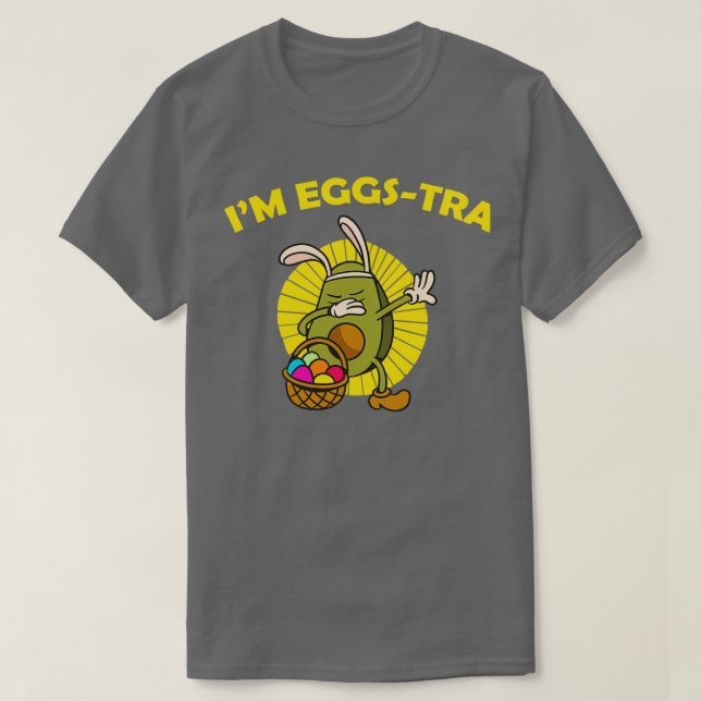 Camiseta Ix27m Eggstra Funny Aguacate Dabbing Easter (Diseño del anverso)
