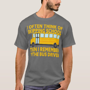 Camiseta Ix27m El Conductor Del Autobús Escolar De Conducto