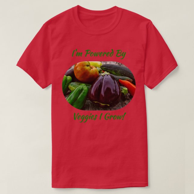 Camiseta Ix27m Powered By Veggies I Grow (Diseño del anverso)