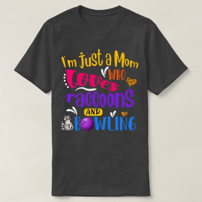 Camiseta Ix27m Sólo una madre que ama los Raccons y la dive (Diseño del anverso)