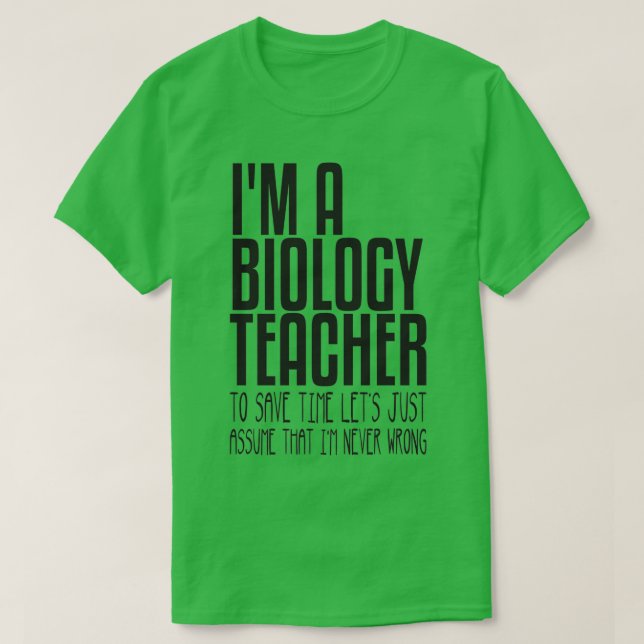 Camiseta ix27m un profesor de biología para ahorrar tiempo  (Diseño del anverso)